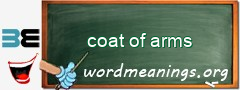 WordMeaning blackboard for coat of arms